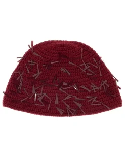 Women's Sunset Beanie Red Polyvinyle Cotton