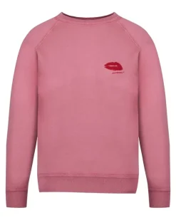 Women's Sweatshirt Pink Cotton Sweatshirts