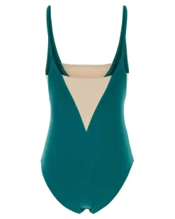 Women's Swimsuit Green Nylon Elastane Swimwear