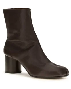 Women's Tabi Ankle Boots Moka Lamb Ovis Aries tabi Brown