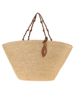 Women's Tangle Bucket Bag Beige Raffia