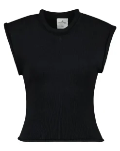 Women's Tank Top - Courreges Cotton Black Concept-Store Ready-To-Wear