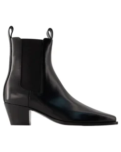 Women's The City Ankle Boot Black Calfskin