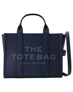Women's The Small Tote Blue Sea Leather Cowhide Totes-shopping-bags Navy