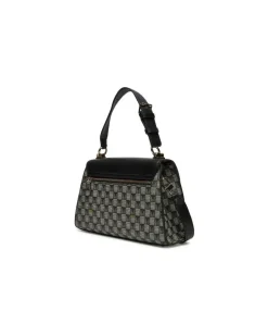Women's Top Handle Bag Black Logo Polyurethane Top-handle-bags