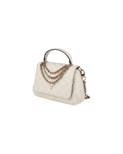 Women's Top Handle Bag Bone Polyurethane Top-handle-bags Beige