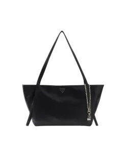 Women's Tote Bag Black Polyurethane - Tote-Bags