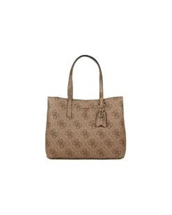 Women's Tote Bag Latte Logo Polyurethane - Tote-Bags Beige