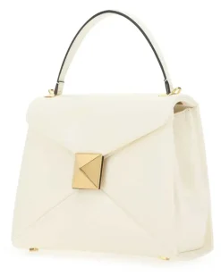 Women's Tracolla Top Handle Bag White Leather