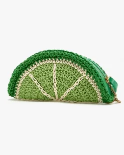 Women's Tropicus Clutch Green Knitted Leather