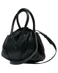 Women's Tulipea Top Handle Bag Black Calfskin