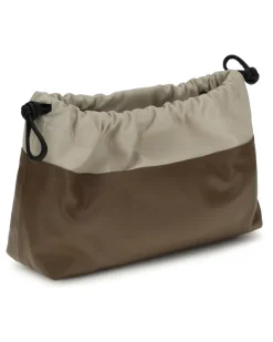 Women's Twin Clutch Bag Camel-Offwhite Shoulder