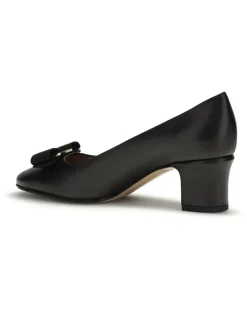 Women's Vera Pumps With Bow Capri Nero Calf Leather Bos Taurus High Heel Shoes Black