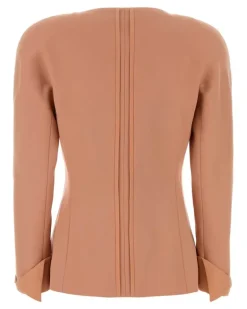 Women's Virgin Wool Blazer Pink Blazers