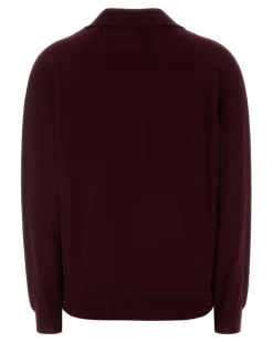 Women's Virgin Wool Cardigan Burgundy