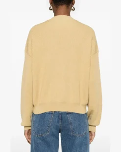 Women's V-Neck Cardigan Beige Ss25 W