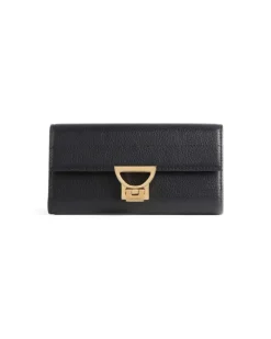 Women's Wallet Black Bovine Leather Bags