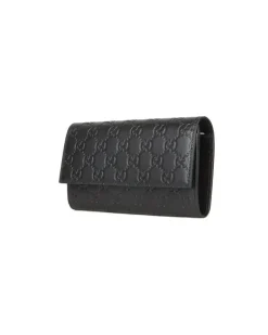 Women's Wallet Black Calf Leather Bags