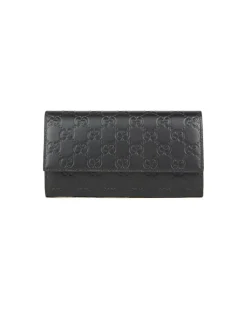Women's Wallet Black Calf Leather Bags