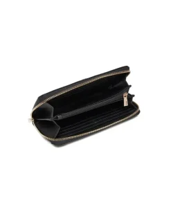 Women's Wallet Black Polyurethane Bags