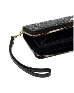 Women's Wallet Black Polyurethane Bags