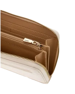 Women's Wallet Off White Polyurethane Bags