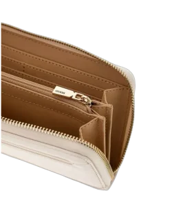 Women's Wallet Off White Polyurethane Bags