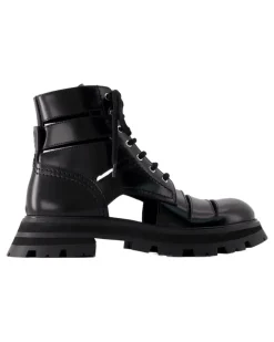 Women's Wander Ankle Boots Leather Black Shoes Ankle-boots
