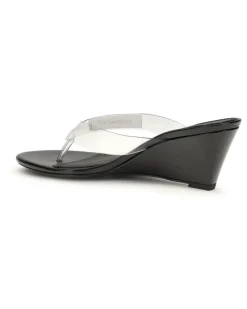 Women's Wedge Flip-Flops Sandals Clear Pvc