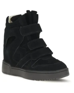 Women's Wedge Leather Sneakers Im3-Gz Ecru Beige