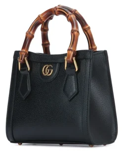 Women's With Top Handle Bag Black Calf Skin