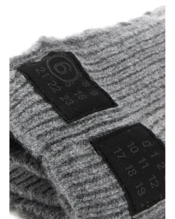 Women's Wool Blend Gloves Gray Nylon