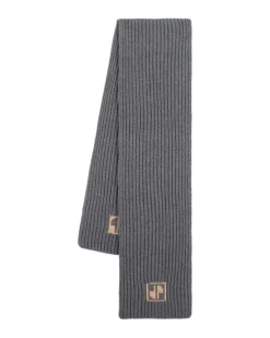 Women's Wool Ribbed Scarf Gray