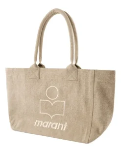 Women's Yenky Shoulder Bag - Cotton Beige Totes-Shopping-Bags