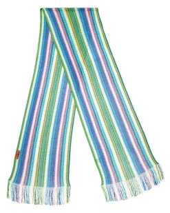 Women's Zig Zag Striped Scarf Multicolor Viscose