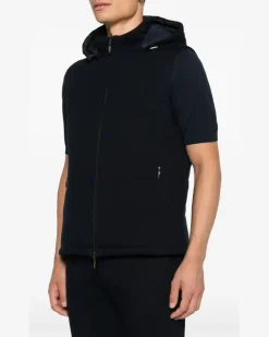 Women's Zip-Fastening Vest Aw25 M Black