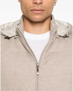 Women's Zip-Fastening Vest Aw25 M Beige
