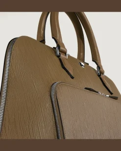 Writing Traveler Handtasche - Sandfarben - Leder - MB220266 - Tragetaschen