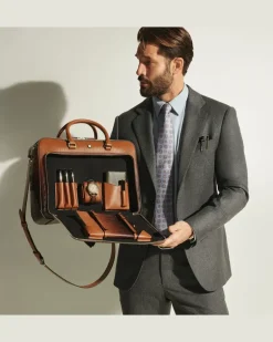 Writing Traveler Schreibmappe - Rehbraun - Leder - MB221684 - Dokumententaschen
