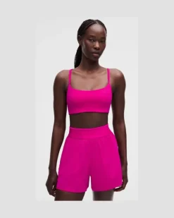 Wunder Train BH mit Racerback-Trägern Leichter Halt A/B-Cups für Frauen – Größe in Pink Flare