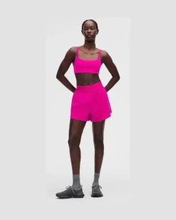 Wunder Train BH mit Racerback-Trägern Leichter Halt A/B-Cups für Frauen – Größe in Pink Flare