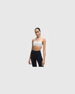 Wunder Train BH mit Racerback-Trägern Leichter Halt A/B-Cups für Frauen – Größe in White