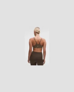 Wunder Train Racer-BH mit Trägern Leichter Halt C/D-Cups für Frauen – Größe in Walnut Crunch