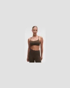 Wunder Train Racer-BH mit Trägern Leichter Halt C/D-Cups für Frauen – Größe in Walnut Crunch