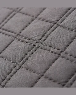 Wurfkissen aus Atlas mit Argyle-Muster Grey