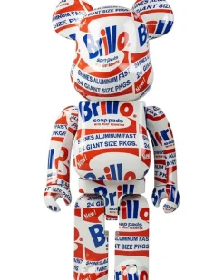 x Andy Warhol Brillo BE@RBRICK Figur - Weiß