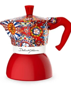 x Bialetti mittelgroßer Moka Induktionskaffeekocher - Rot