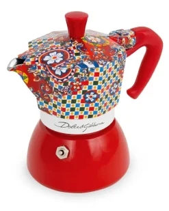 x Bialetti mittelgroßer Moka Induktionskaffeekocher - Rot