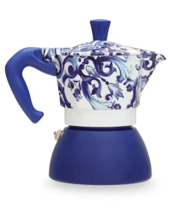 x Bialetti mittelgroßer Moka Induktionskaffeekocher - Blau