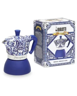 x Bialetti mittelgroßer Moka Induktionskaffeekocher - Blau